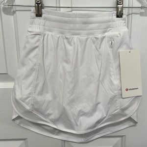 Lululemon Hotty Hot High rise skirt white NWT size 0